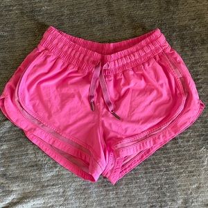 Hot pink lululemon shorts